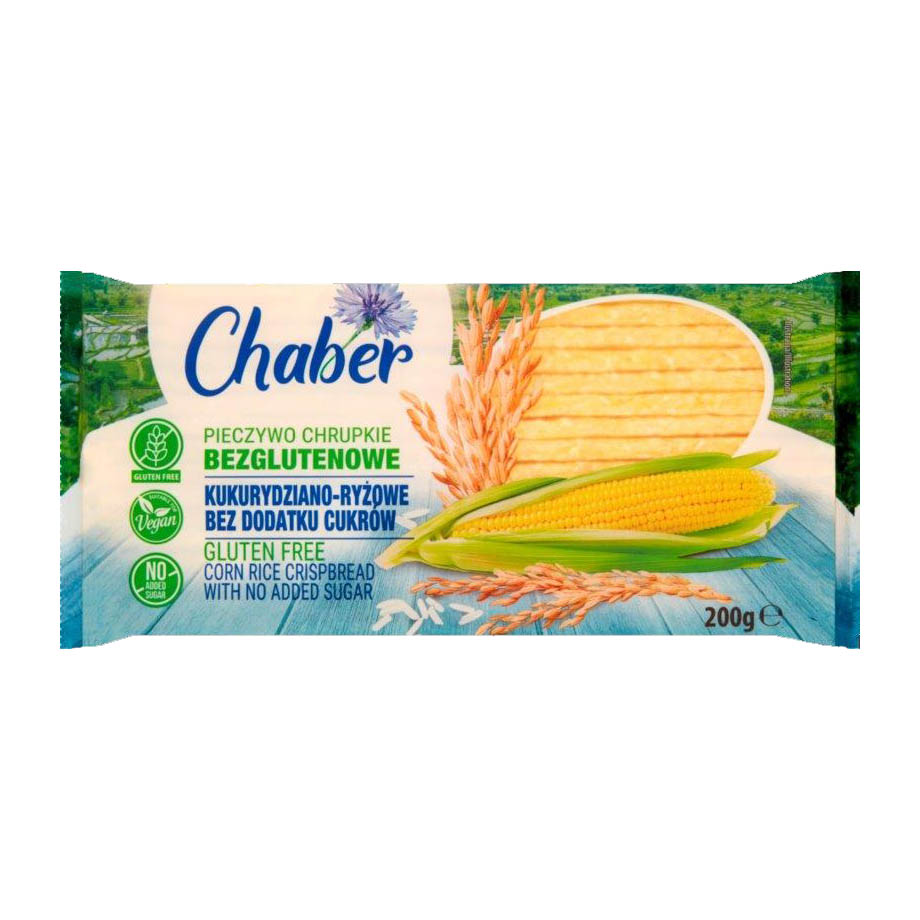 Chaber - Pieczywo chrupkie kukurydziano-ryżowe bezglutenowe