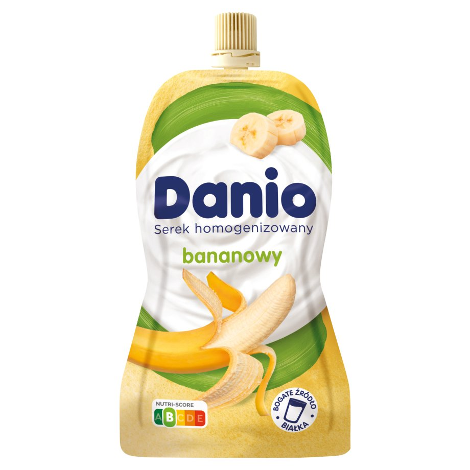 Danone - Danio serek homogenizowany o smaku bananowym
