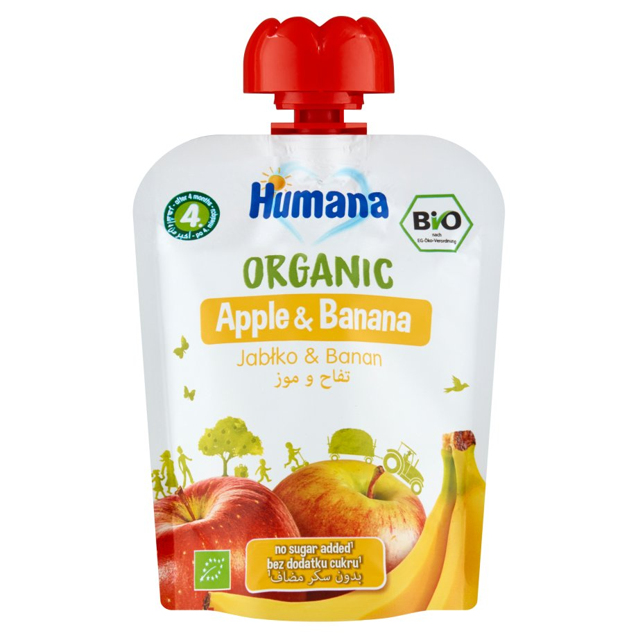 Фото - Дитяче харчування Humana  Mus jabłko - banan po 4 miesiącu 