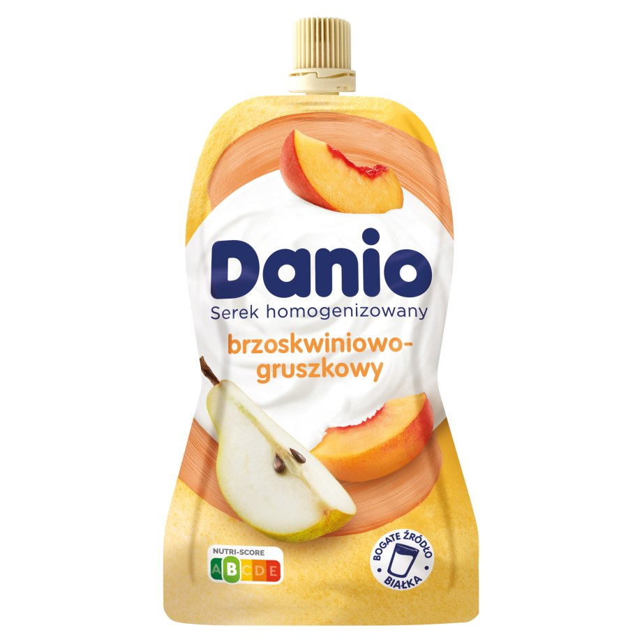 Danone - Danio serek w saszetce brzoskwiniowo-gruszkowy