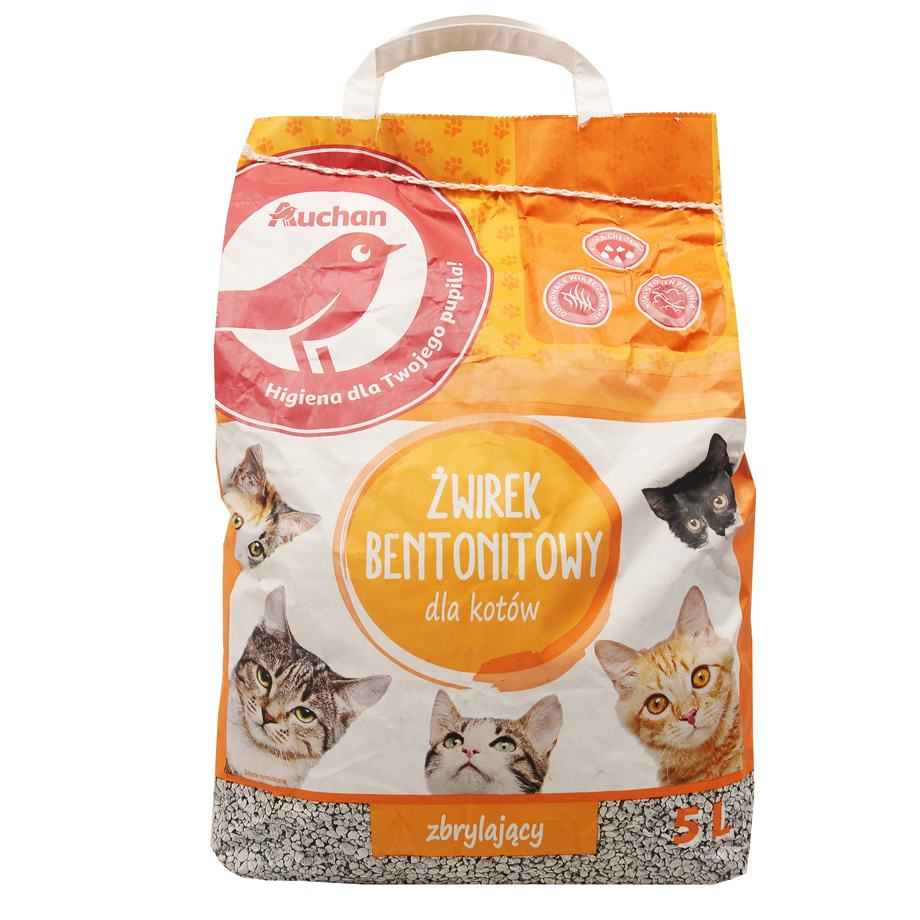 Zdjęcia - Żwirki dla kotów Auchan  Bentonitowy zbrylający żwirek dla kota 