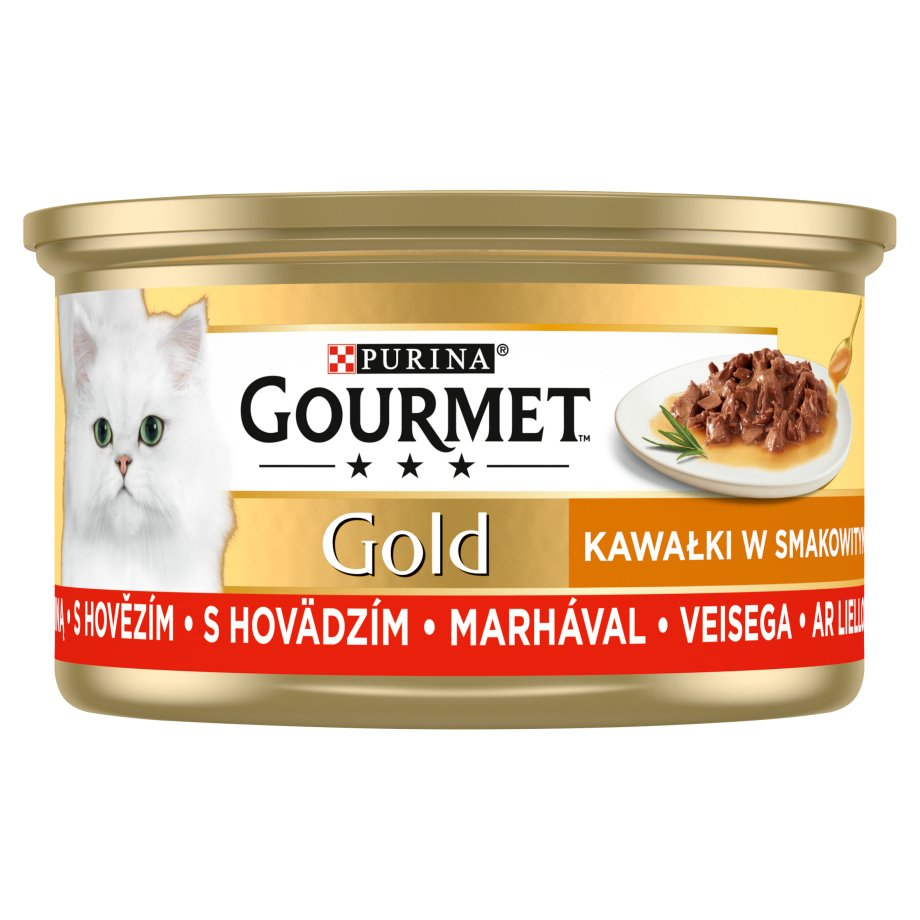 Gourmet - Mokra karma wołowina w sosie dla kotów