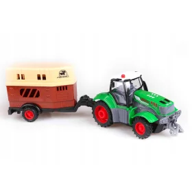 QBI - Zdalnie sterowany Traktor + przyczepa dla zwierząt